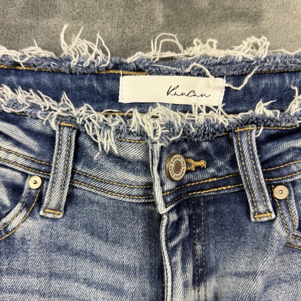 KanCan Jeans Medium Wash Distressed Waist Midrise Stretch Denim Casual 5 / 26 - Picture 2 of 7